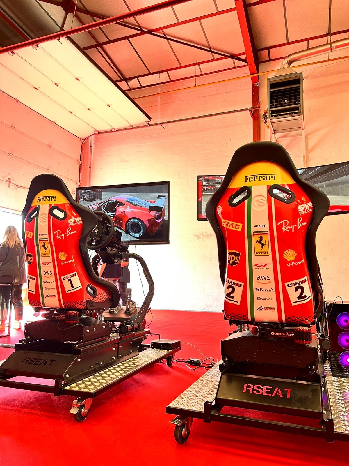 Simulateur siège baquet dynamique Ferrari